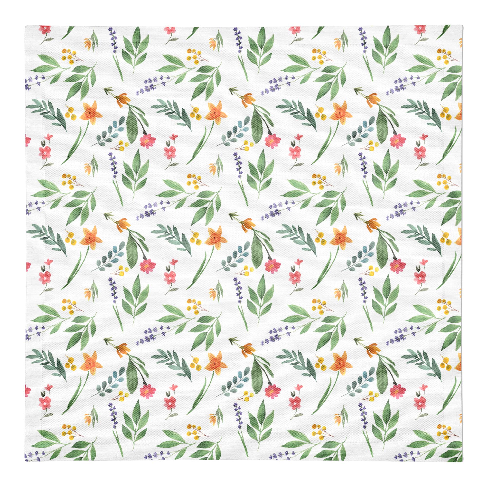 Spring Flower Bunches 10" x 10" Cotton Twill Napkin